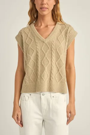 Rhythm Juni Sweater Vest - LATTE