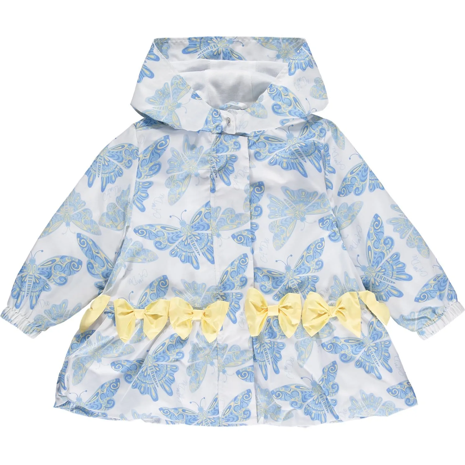 A DEE - Julia Butterfly Print Jacket - Light Blue