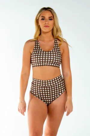 AMBR Designs Eco Crop Top - Gingham