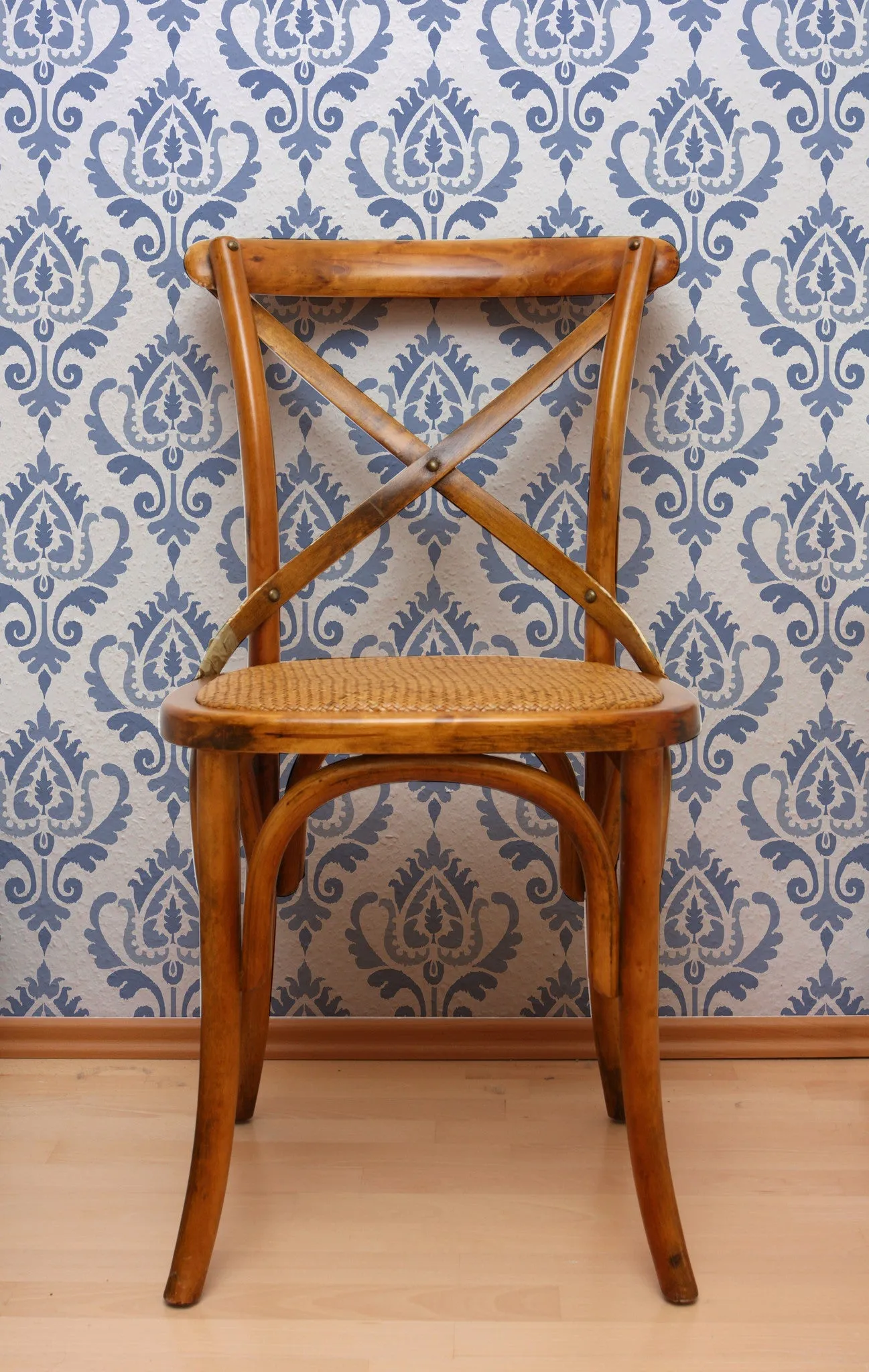 Anika Ikat Damask Furniture Stencil