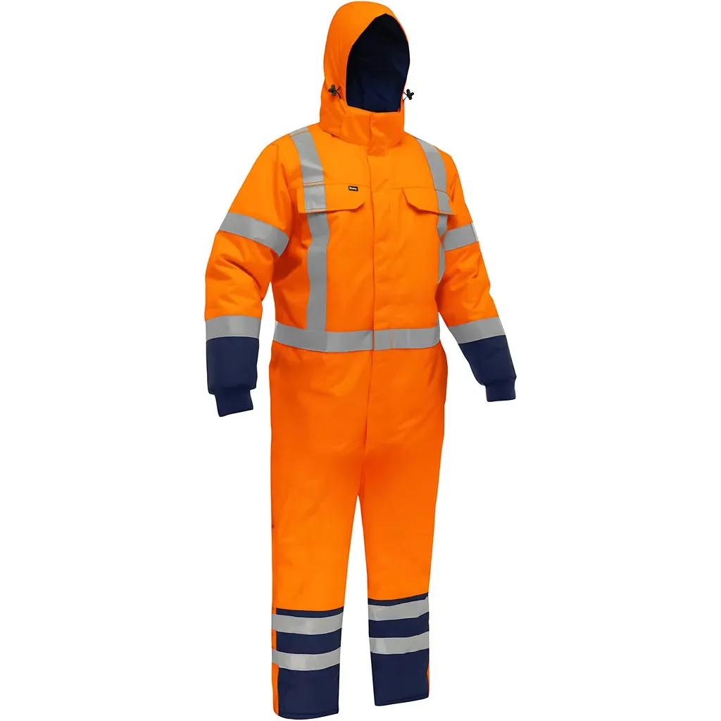 Bisley 344M6453X-ORNV/M ANSI Type R Class 3 Extreme Cold Coverall with X-Back