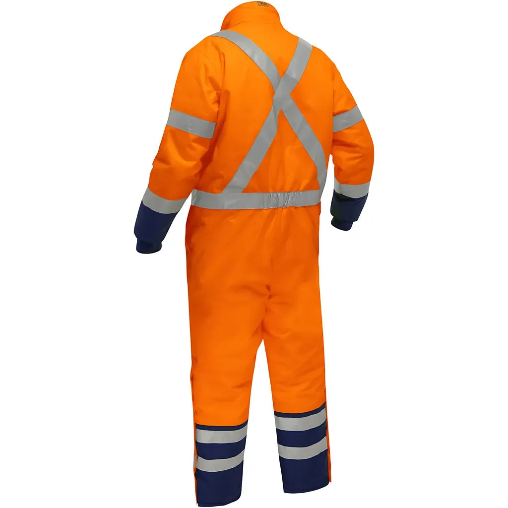 Bisley 344M6453X-ORNV/M ANSI Type R Class 3 Extreme Cold Coverall with X-Back