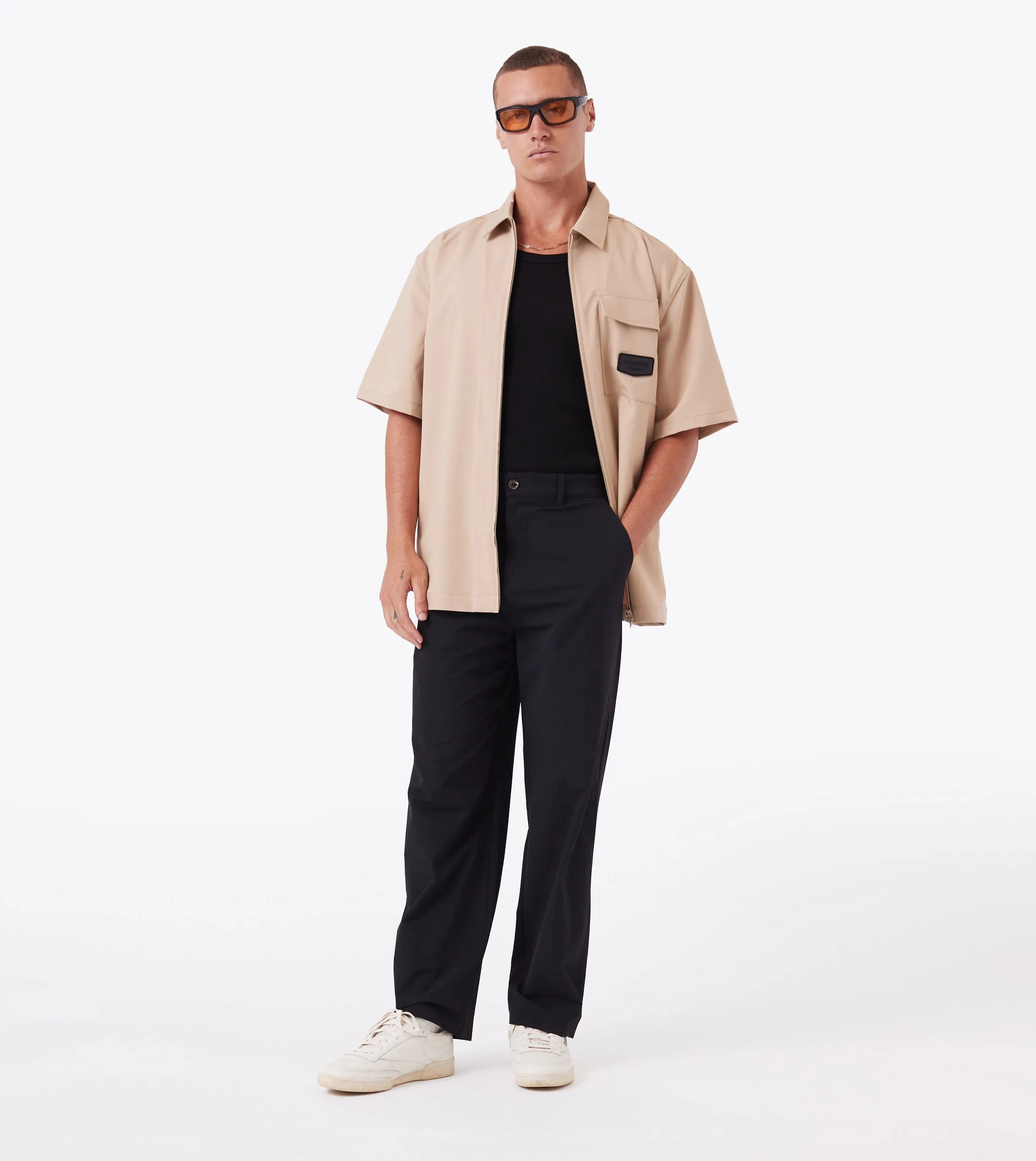 Boxy SS Overshirt Sandstone