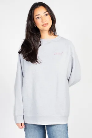 Brunette The Label 'Lover' Embroidered Crewneck