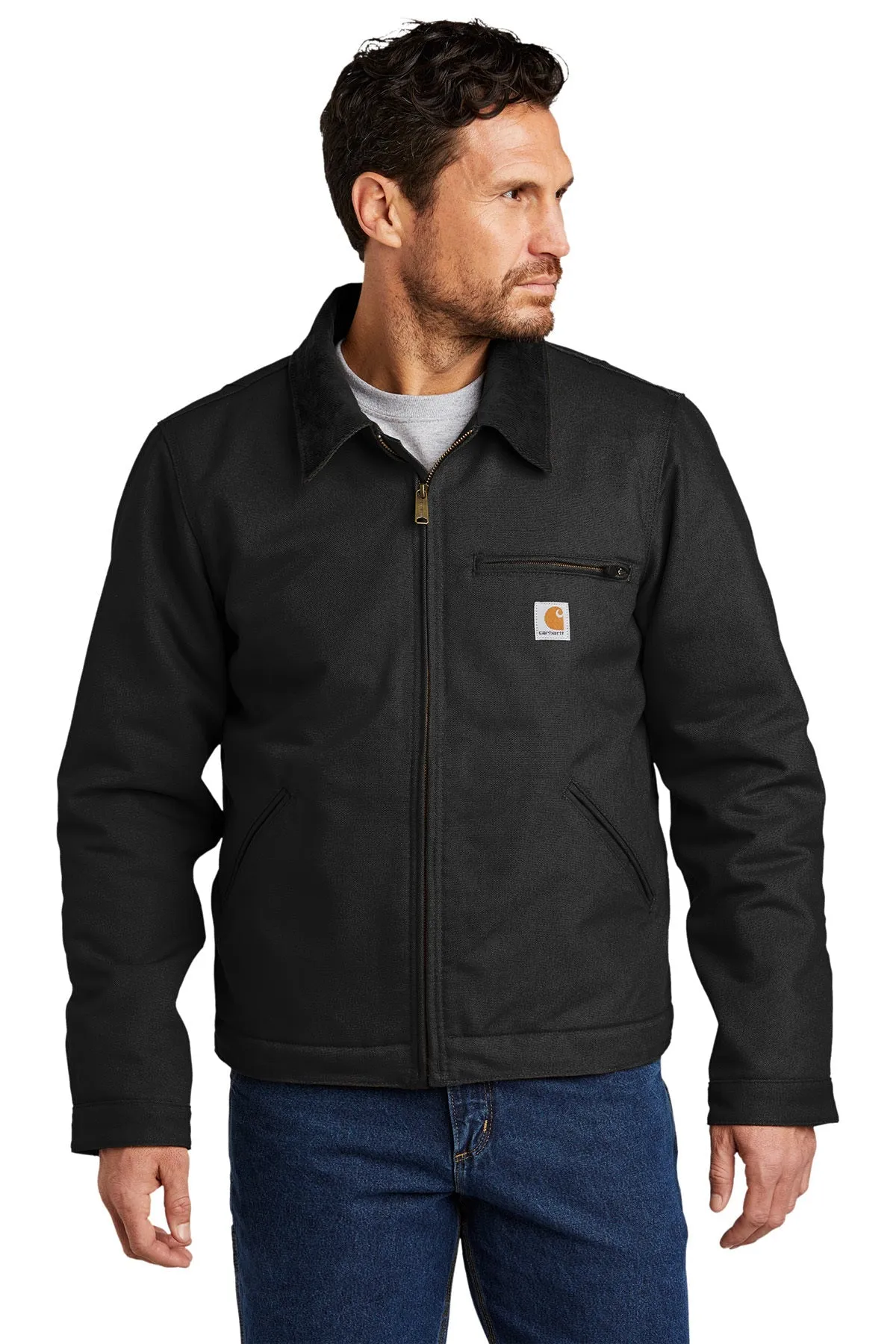 Carhartt Tall Duck Detroit Branded Jackets, Black