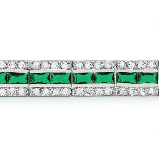 Chante Emerald Radiant Tennis Bracelet - 7.25in | 32ct