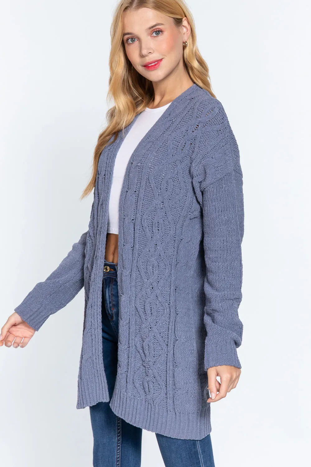 Chenille Sweater Cardigan - 3 colors - Ships from The US