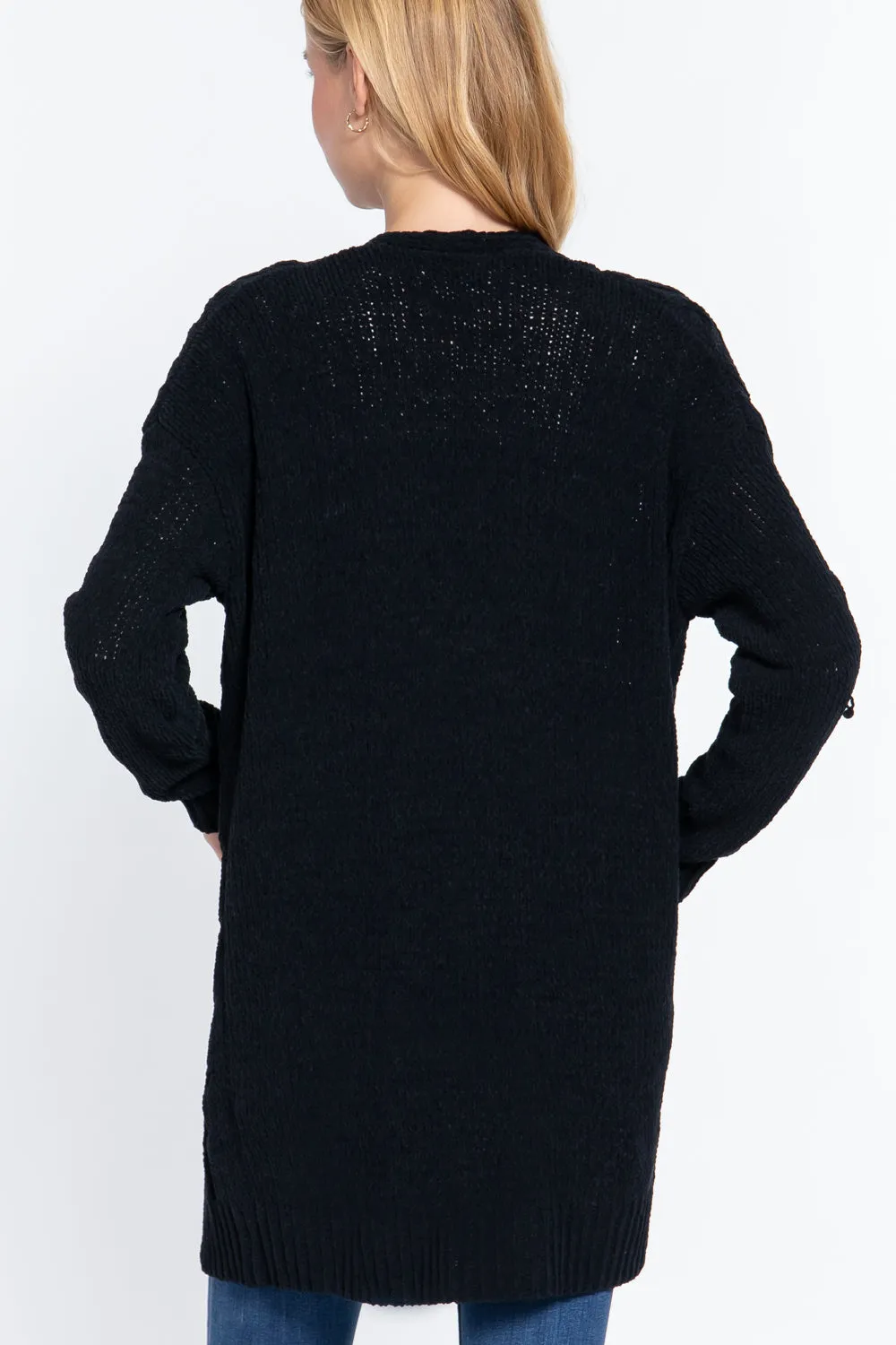 Chenille Sweater Cardigan - 3 colors - Ships from The US