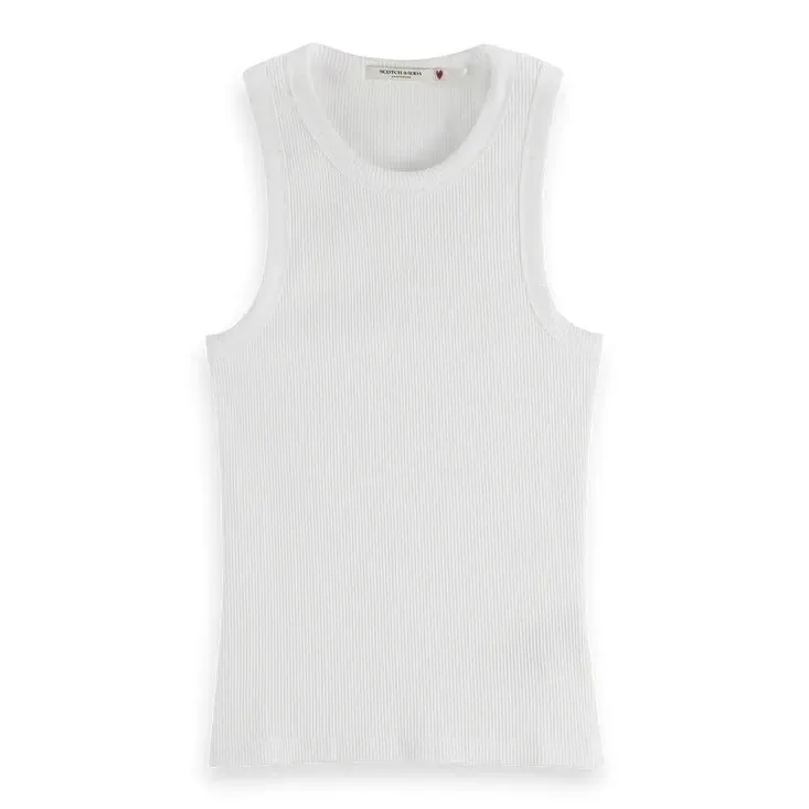 Core Rib Racer Tank White