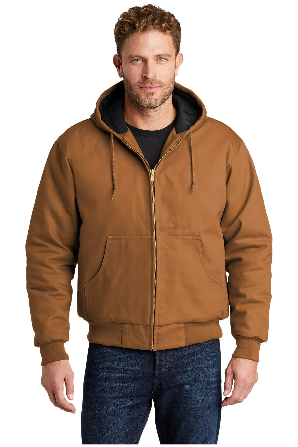 CornerStone Tall Duck Cloth Hooded Work Jacket, Duck Brown