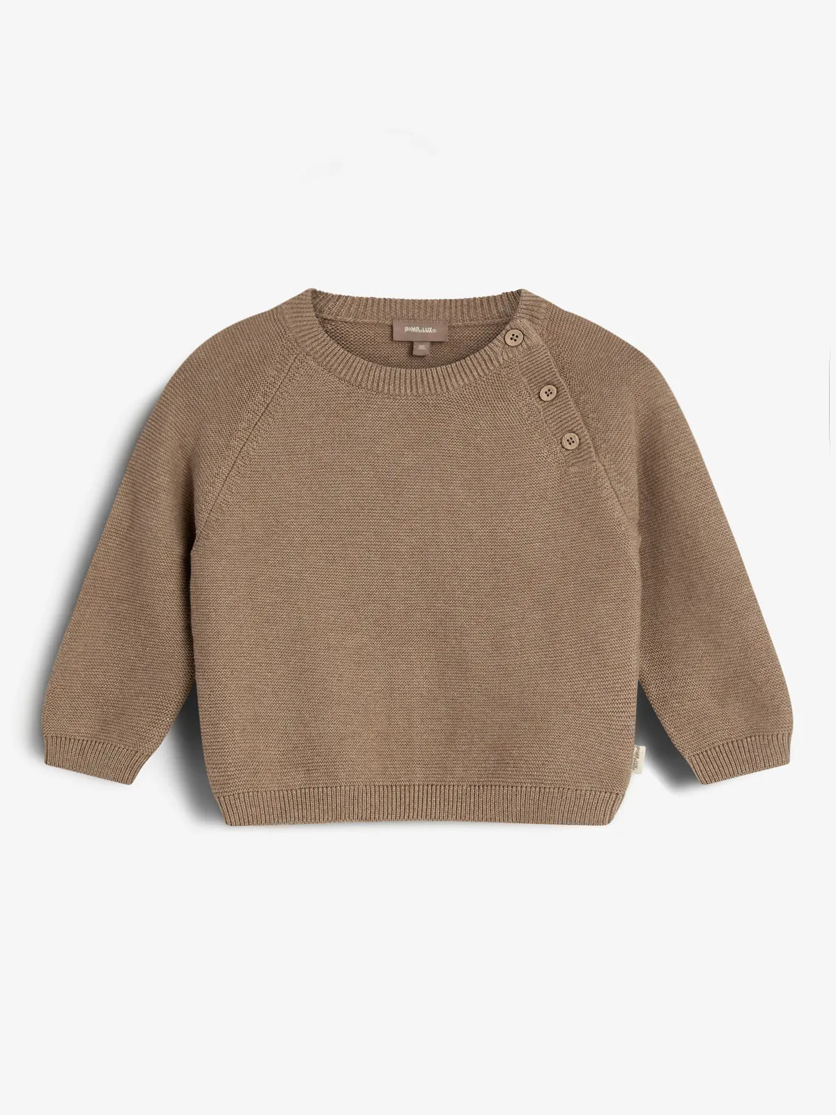 Cotton Knit Jumper - Little - Beige Melange