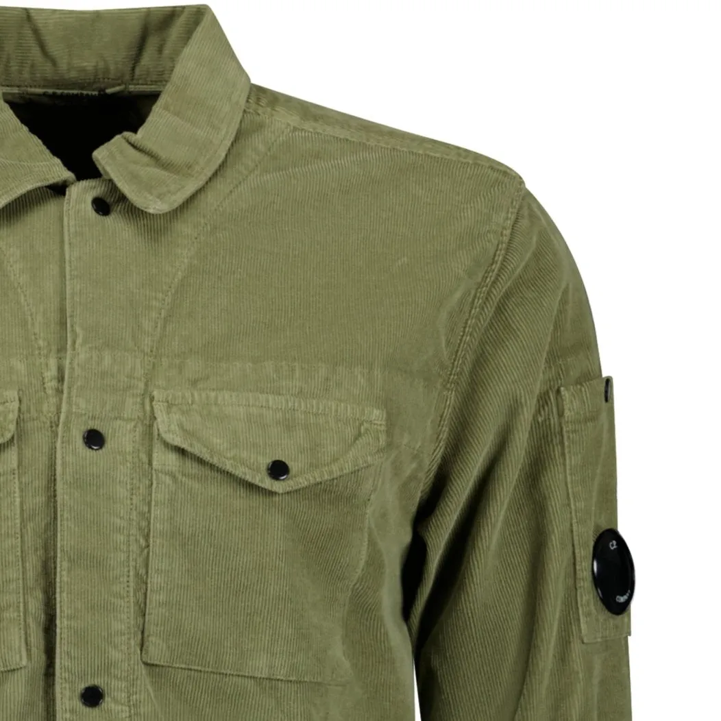 CP COMPANY Corduroy Button Up Jacket Green