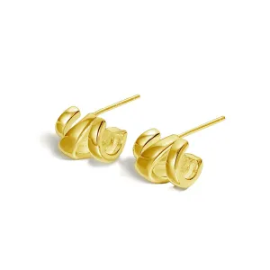 Dainty Earlobe Jackets Tripe Claw Stud Earrings