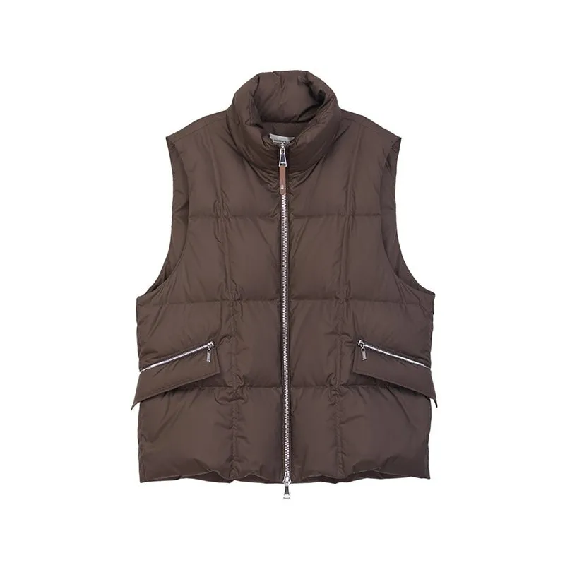 Dark Brown Down Vest