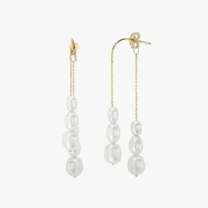 De Mira Waterfall Earrings, White