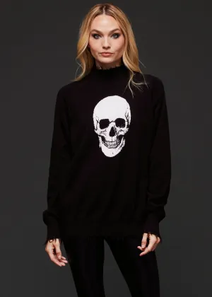 Distressed Skull Knit Sweater