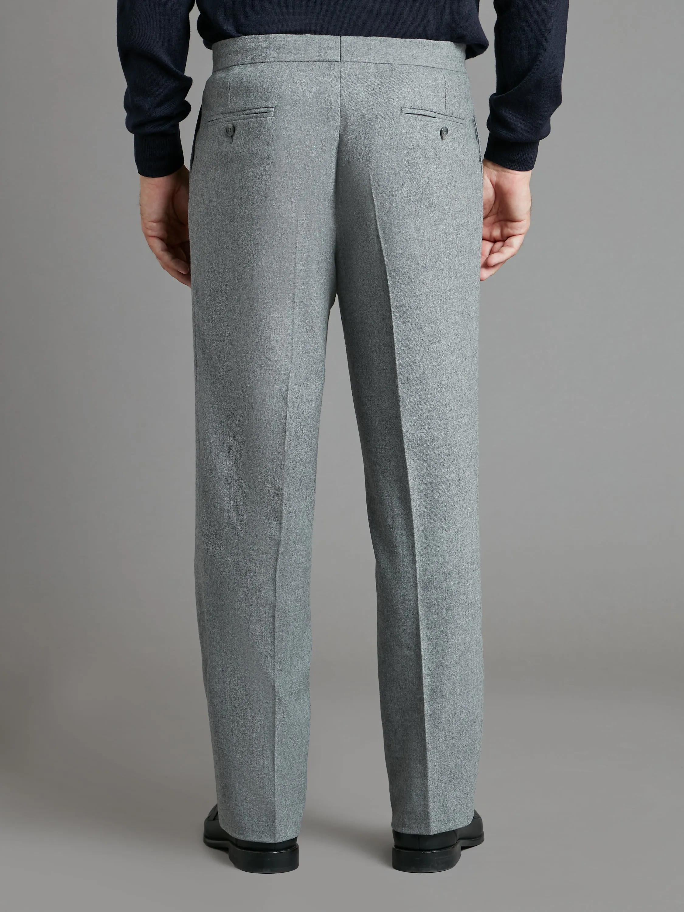 Drawcord Pants - Mid Grey Drago Flannel