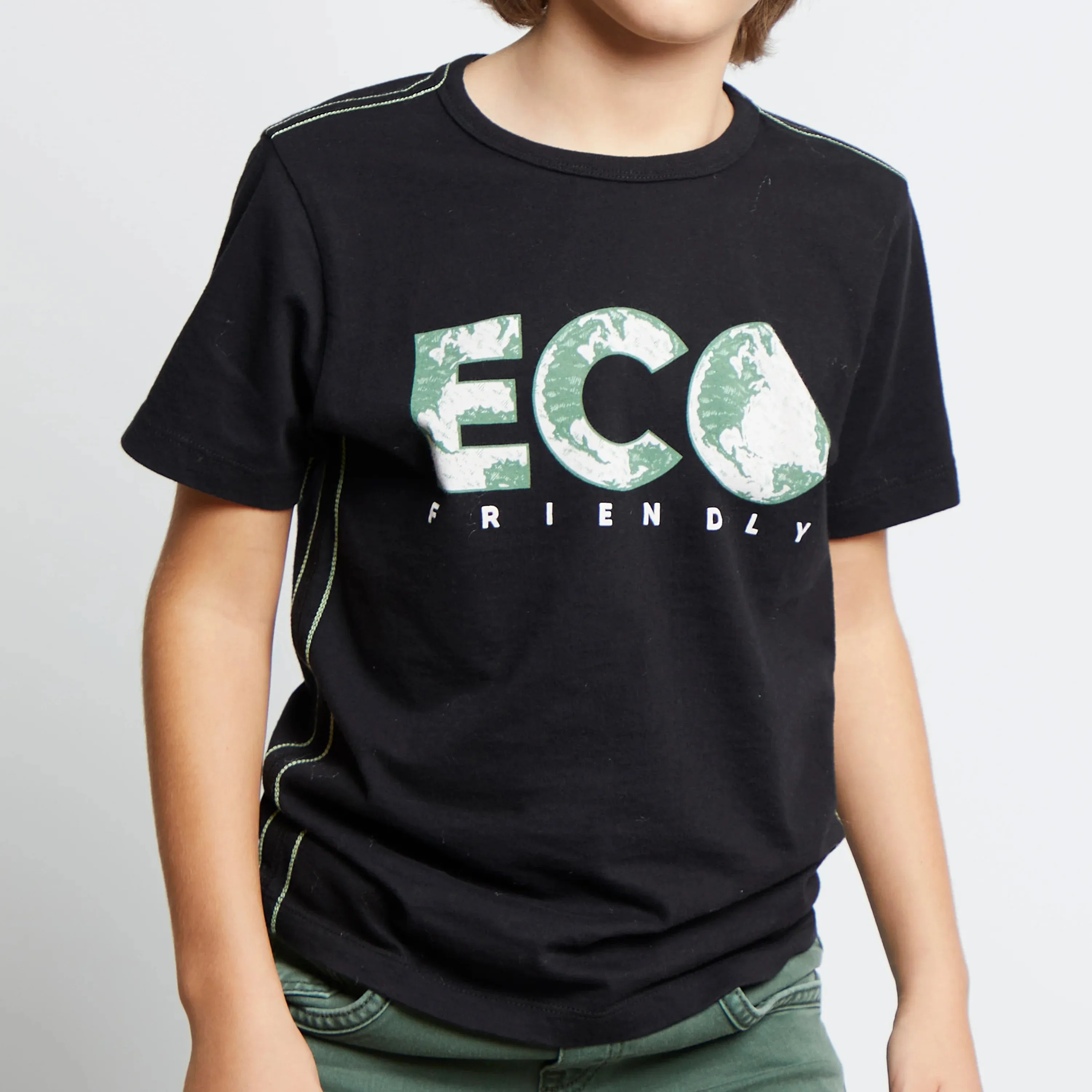 Eco Friendly Contrast Stitch Tee