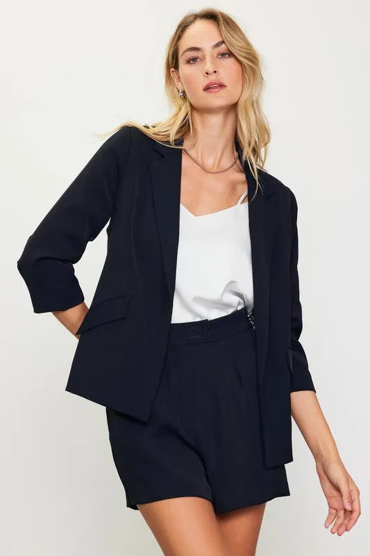 Eco Friendly Shirred Sleeve Blazer