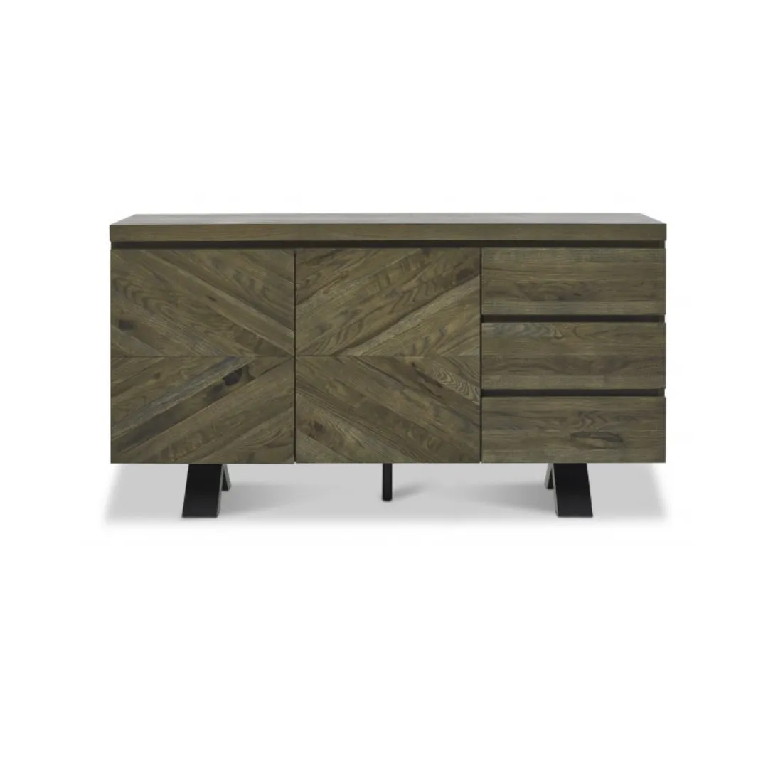 Ellipse Fumed Oak Wide Sideboard