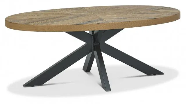 Ellipse Rustic Oak Coffee Table