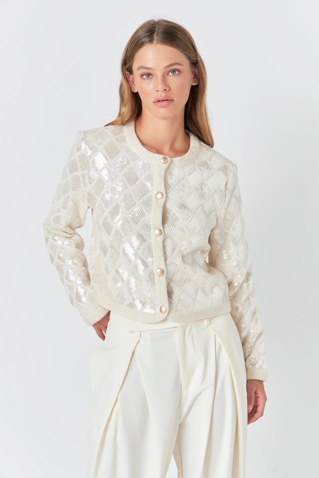 Endless Rose - Sequin Patchwork Crochet Jacket