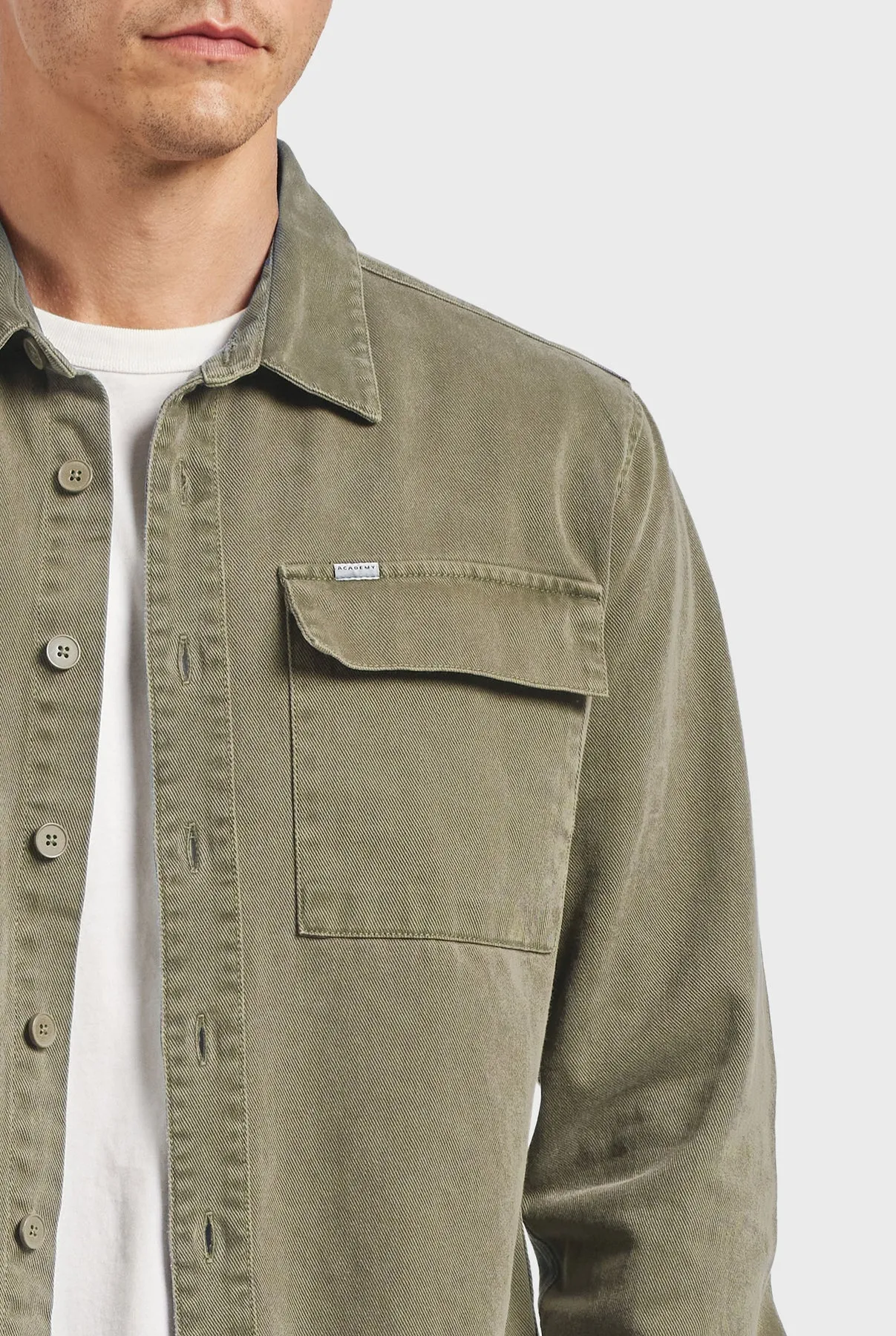 Essential Overshirt in Aloe Beige