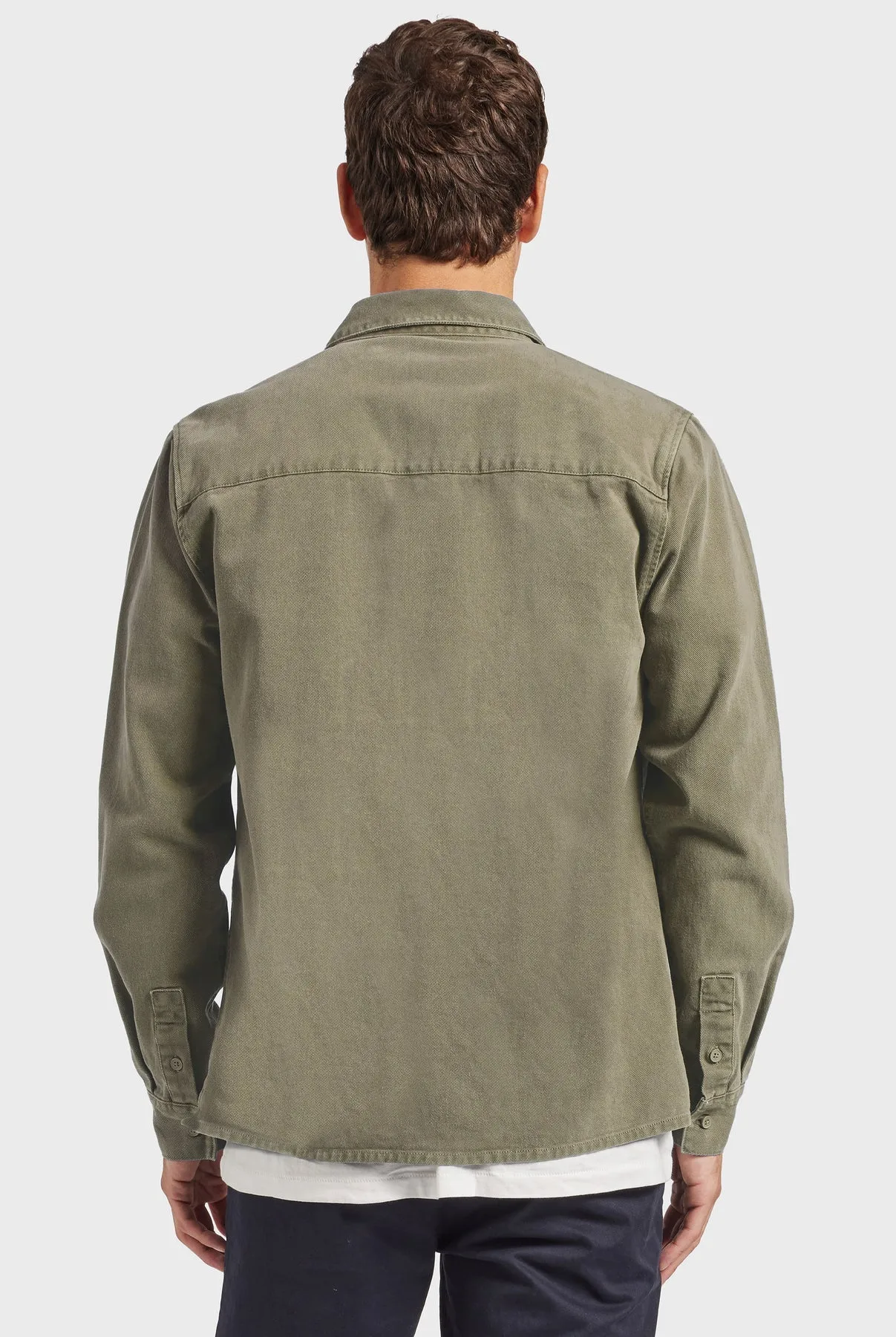 Essential Overshirt in Aloe Beige