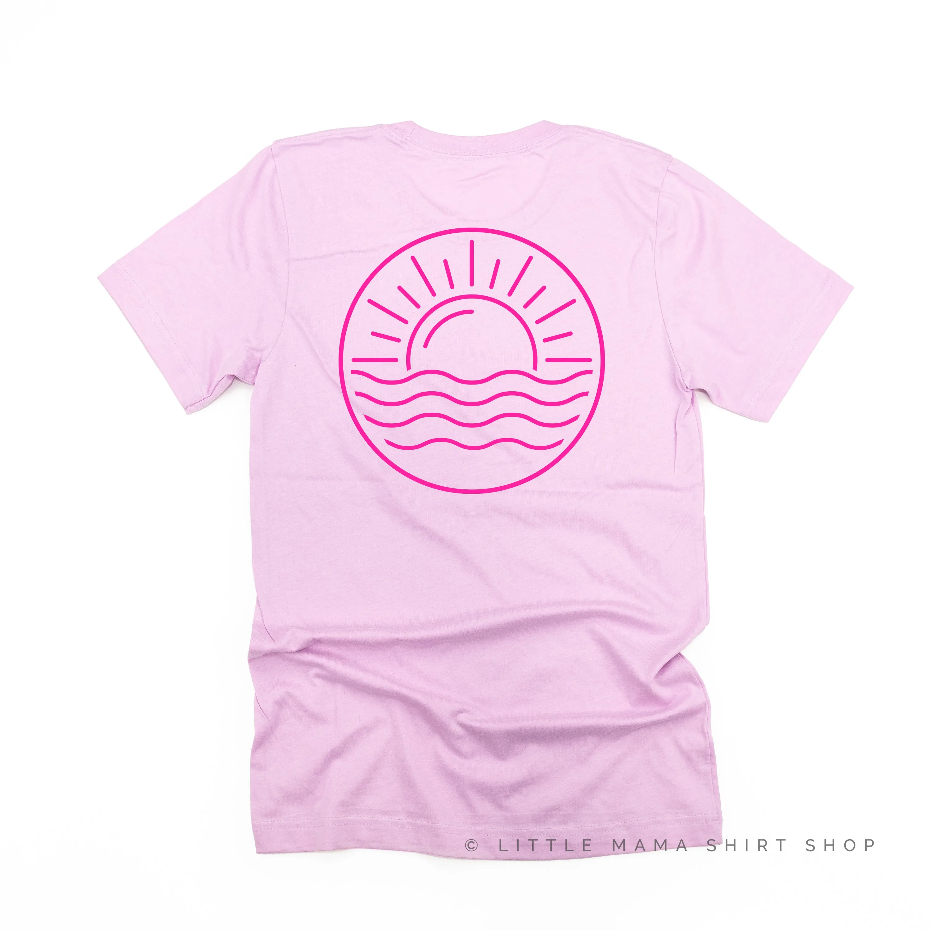 FEELING SALTY POCKET DESIGN FRONT / OCEAN SUNSET BACK- Unisex Tee