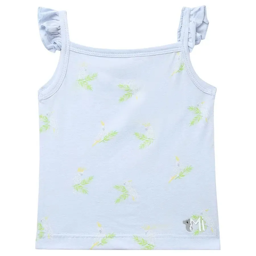 Flower Print Baby Girl Tank top (Pack of 3)