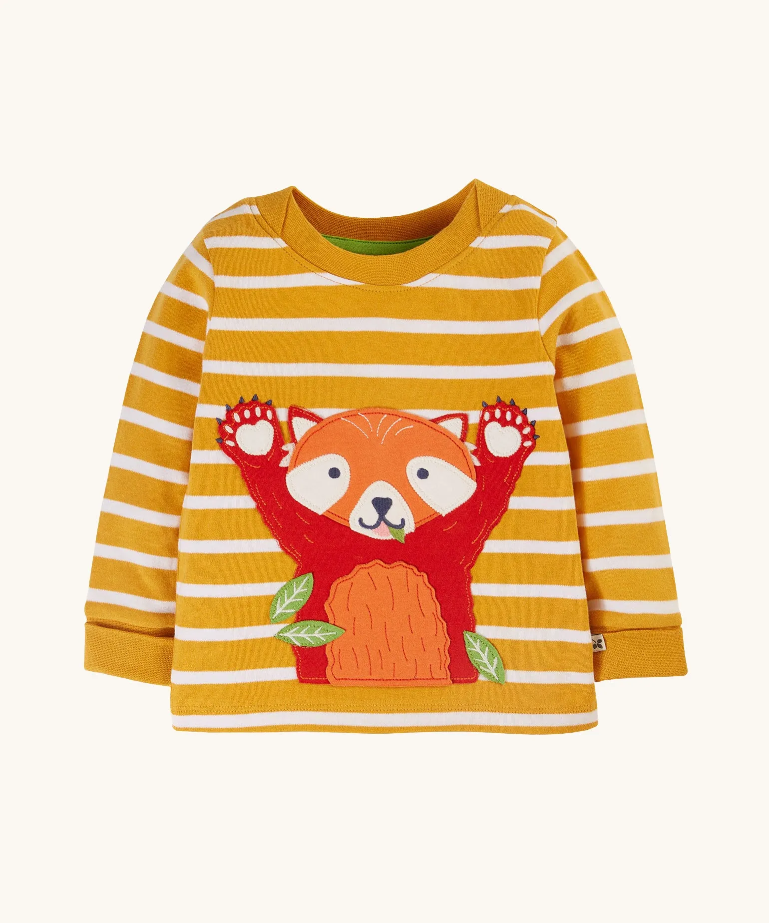 Frugi Easy On Top - Gold Breton Stripe/Red Panda