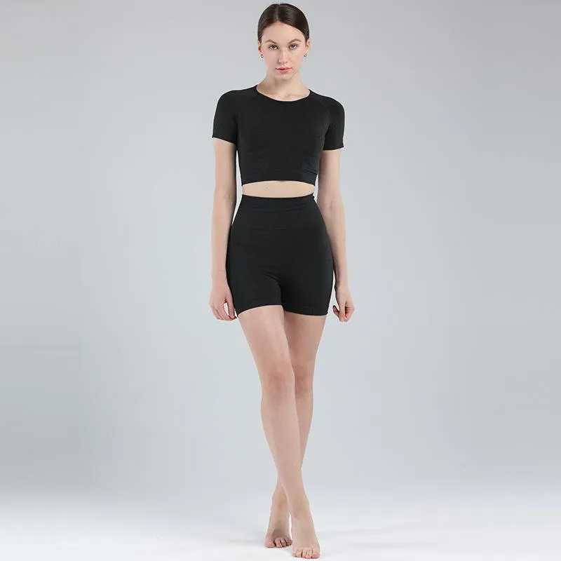 GYM SHORT SLEEVE CROPPED TOPS