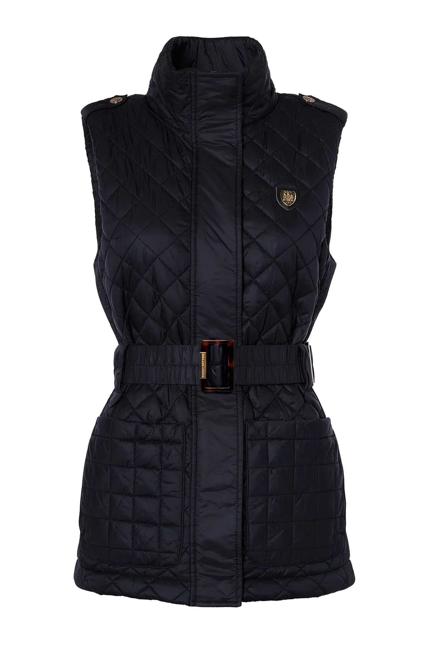 Holland Cooper Juliana Belted Ladies Gilet in Black