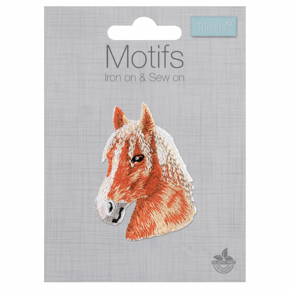 Iron-On/Sew On Motif Patch - Horse Head