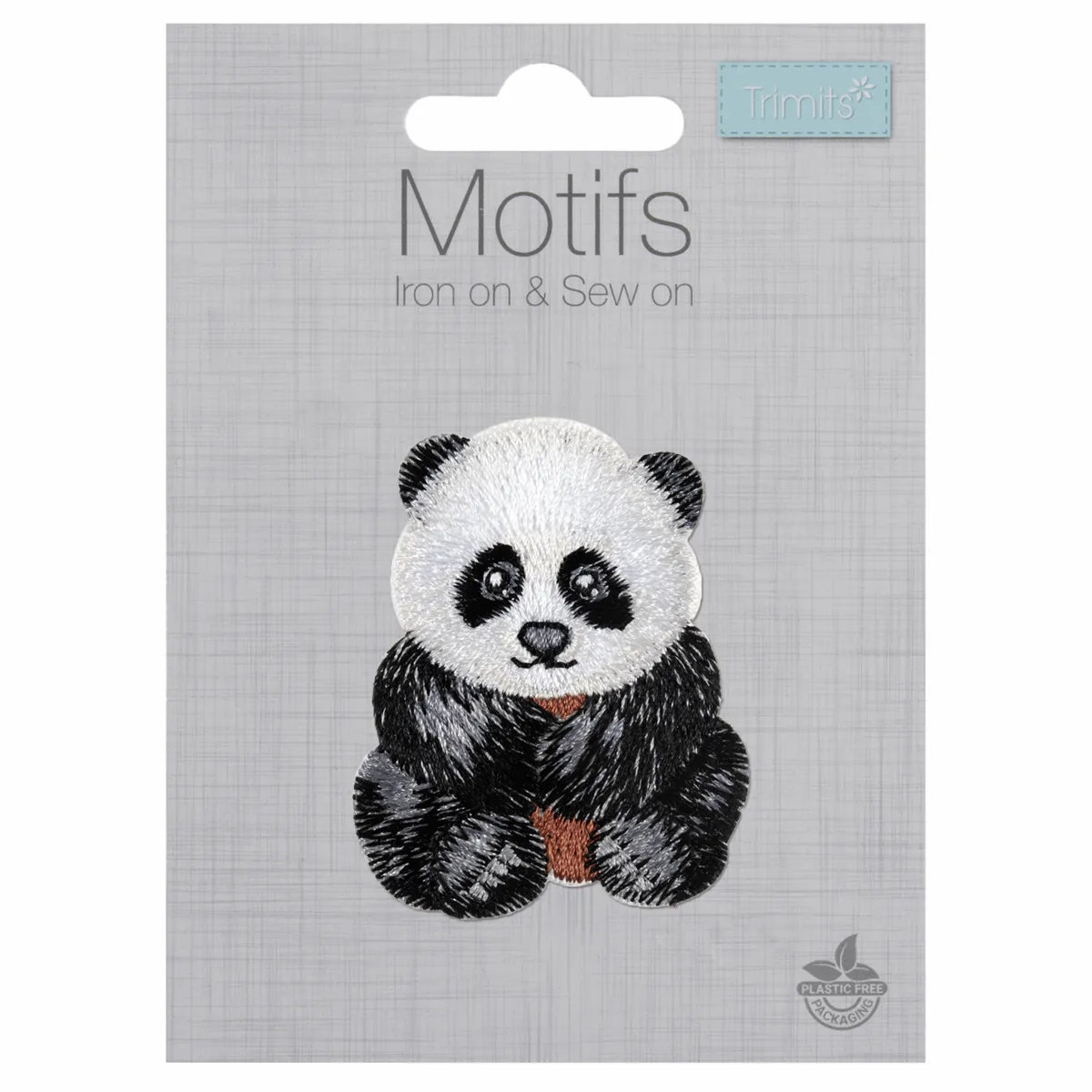 Iron-On/Sew On Motif Patch - Panda