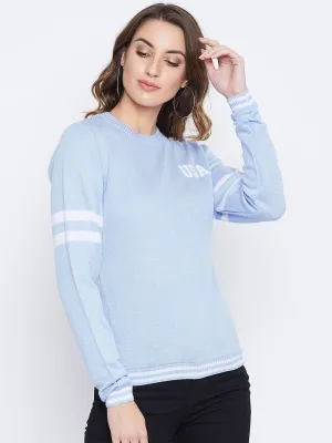 JUMP USA Women Blue Solid Sweaters