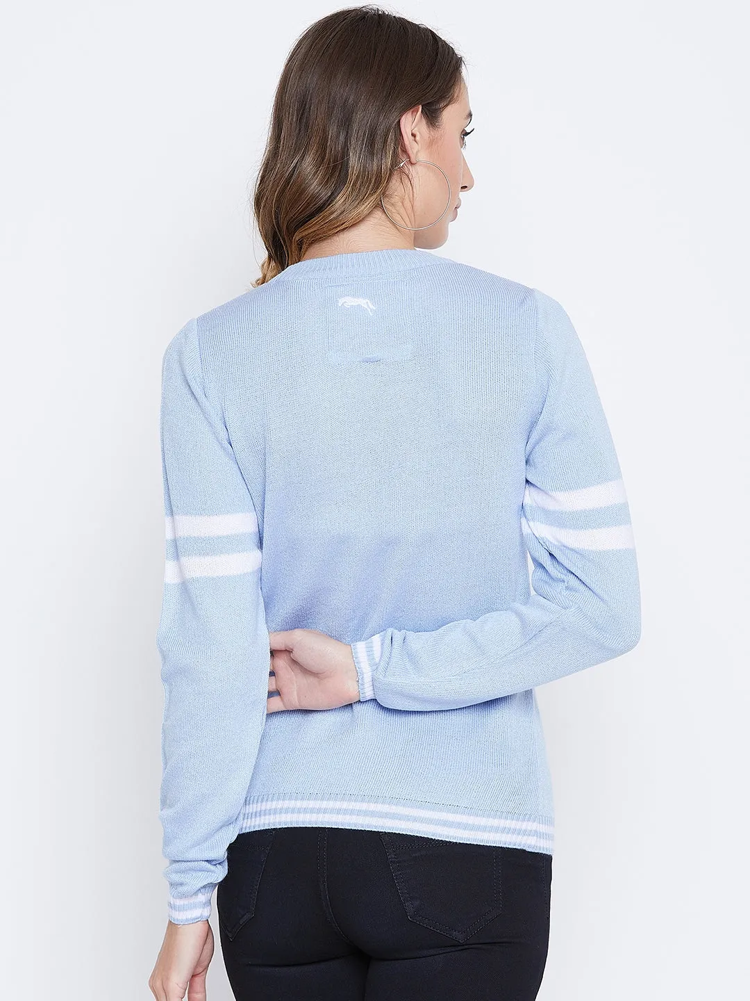 JUMP USA Women Blue Solid Sweaters