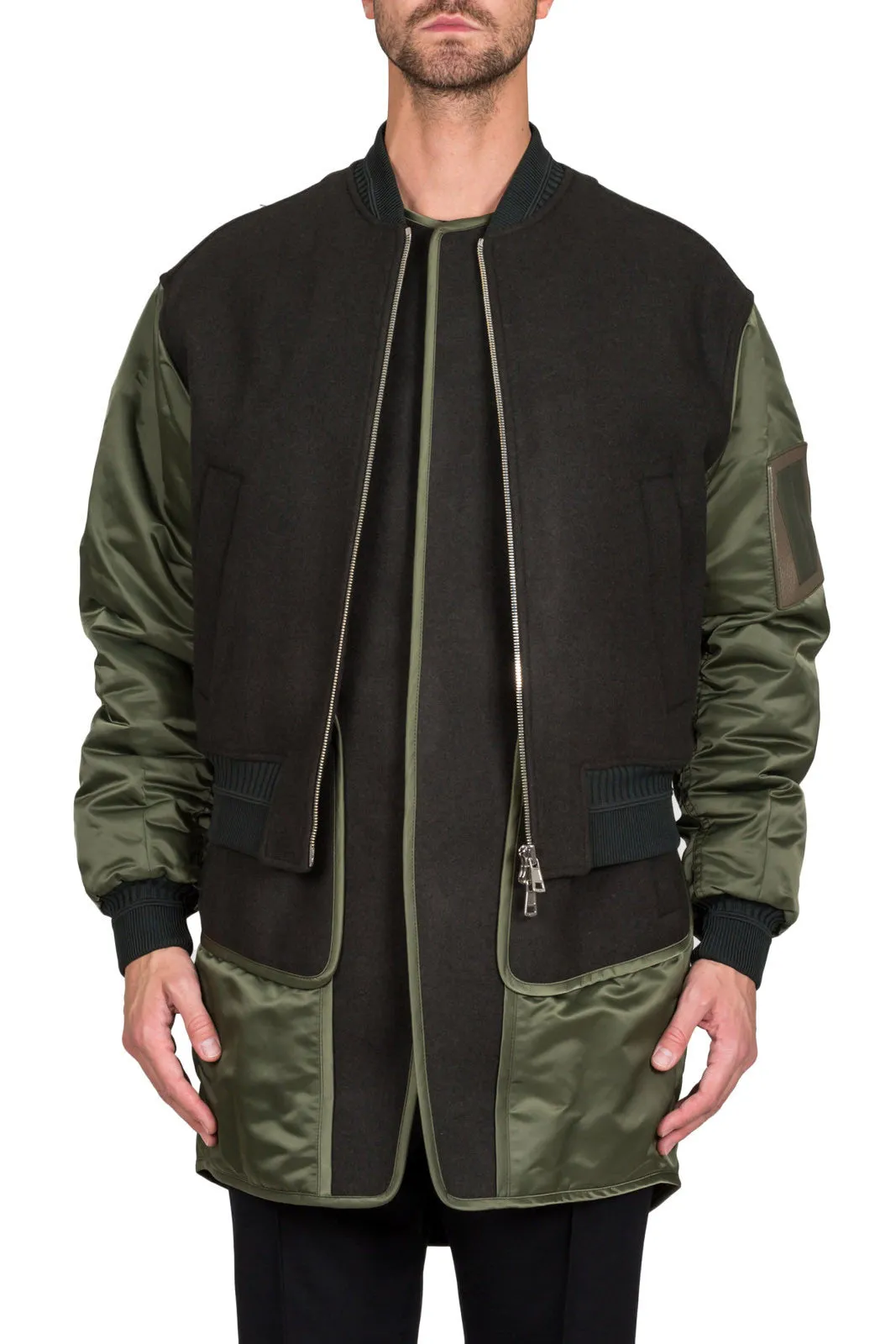 Layered Bomber Jacket