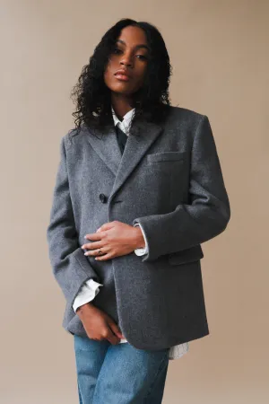 LAYERED HEAVY WOOL BLAZER