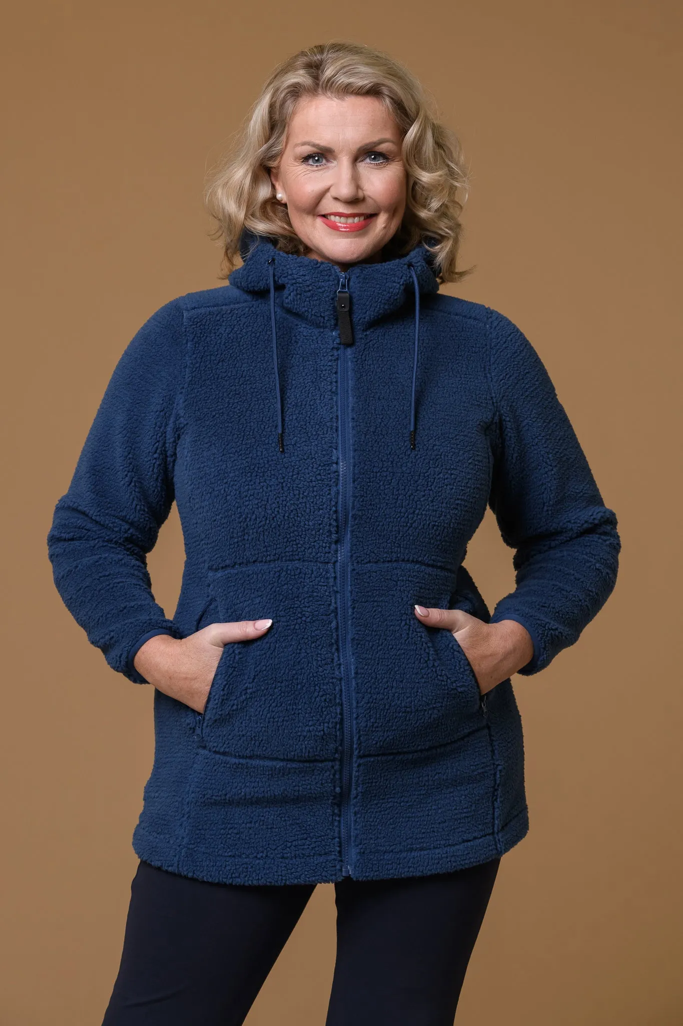 Long Fleece Jacket-Blue