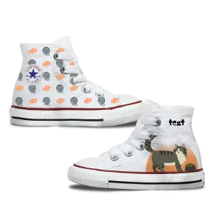 Maine Coon Kids Personalised Converse