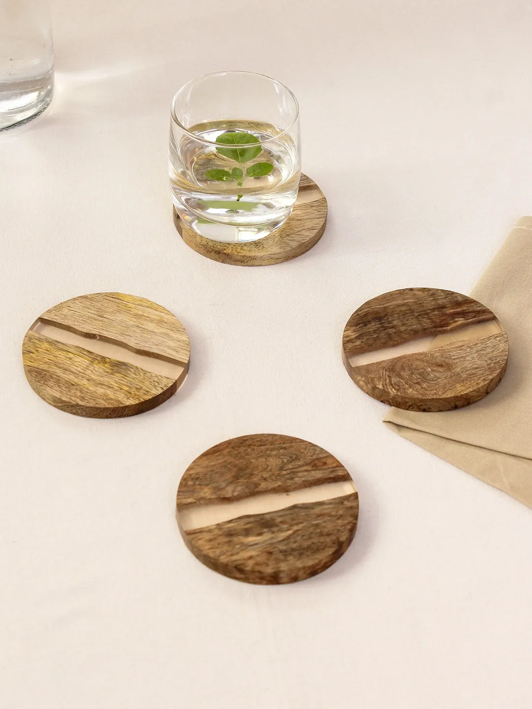 Majuli - Set Of 4 Coasters (Beige)