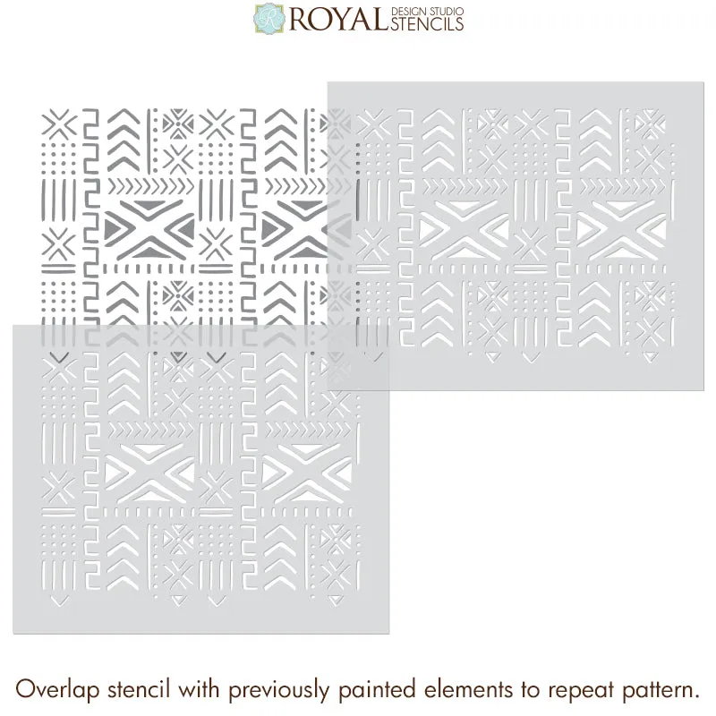 Mali Mudcloth Furniture Stencil