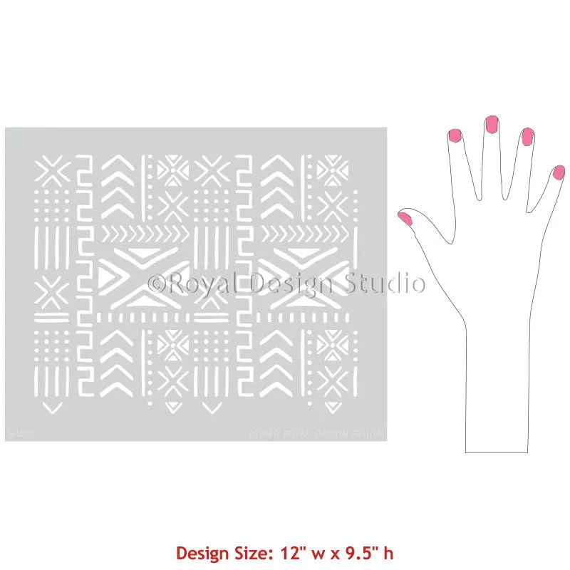 Mali Mudcloth Furniture Stencil