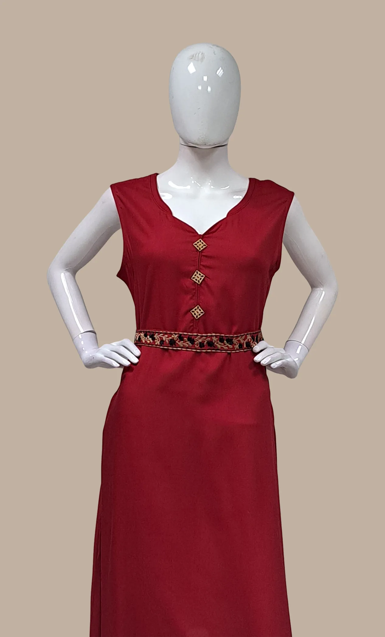 Maroon Kurti Top