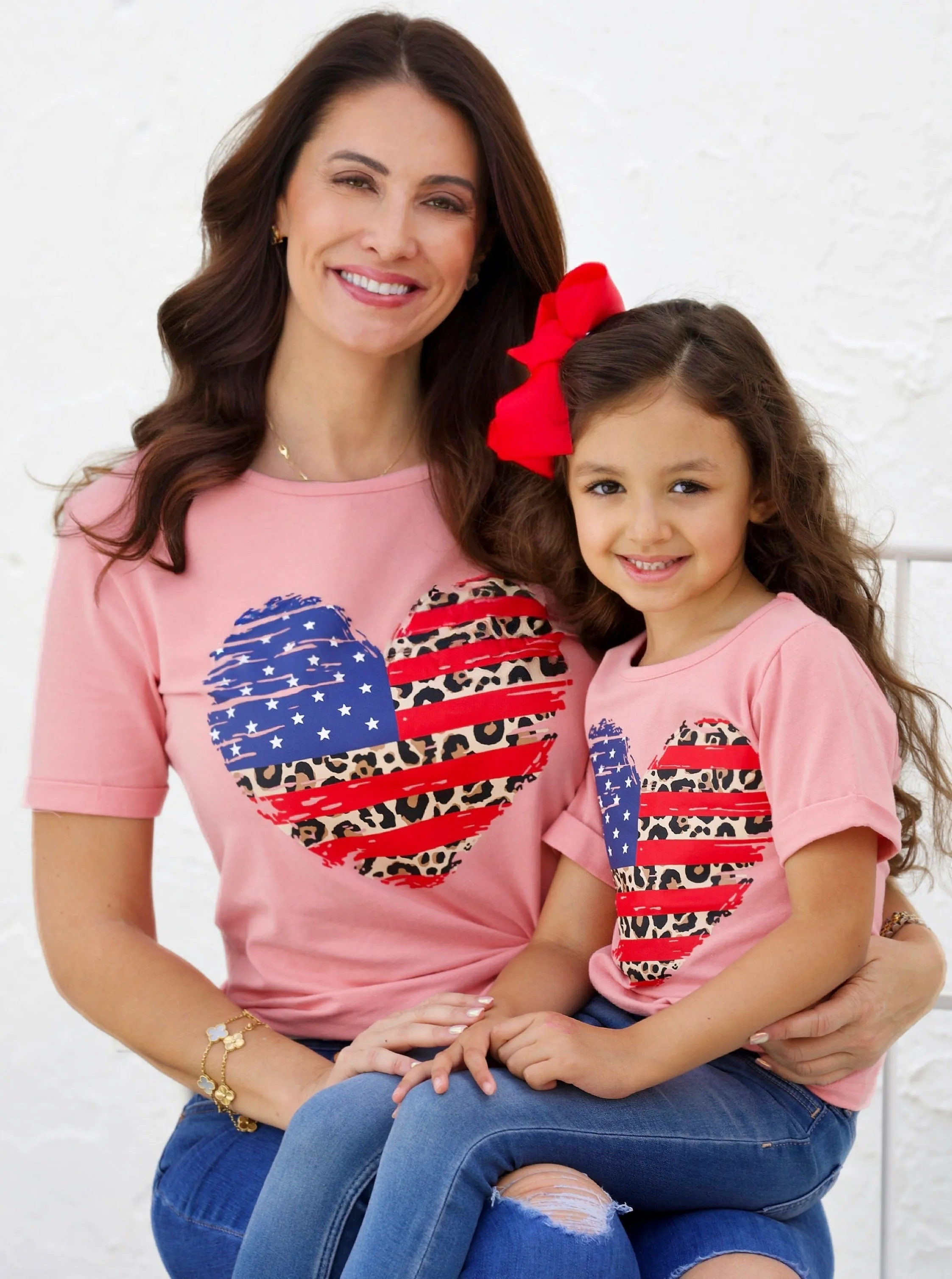 Mommy And Me Patriotic Heart Top