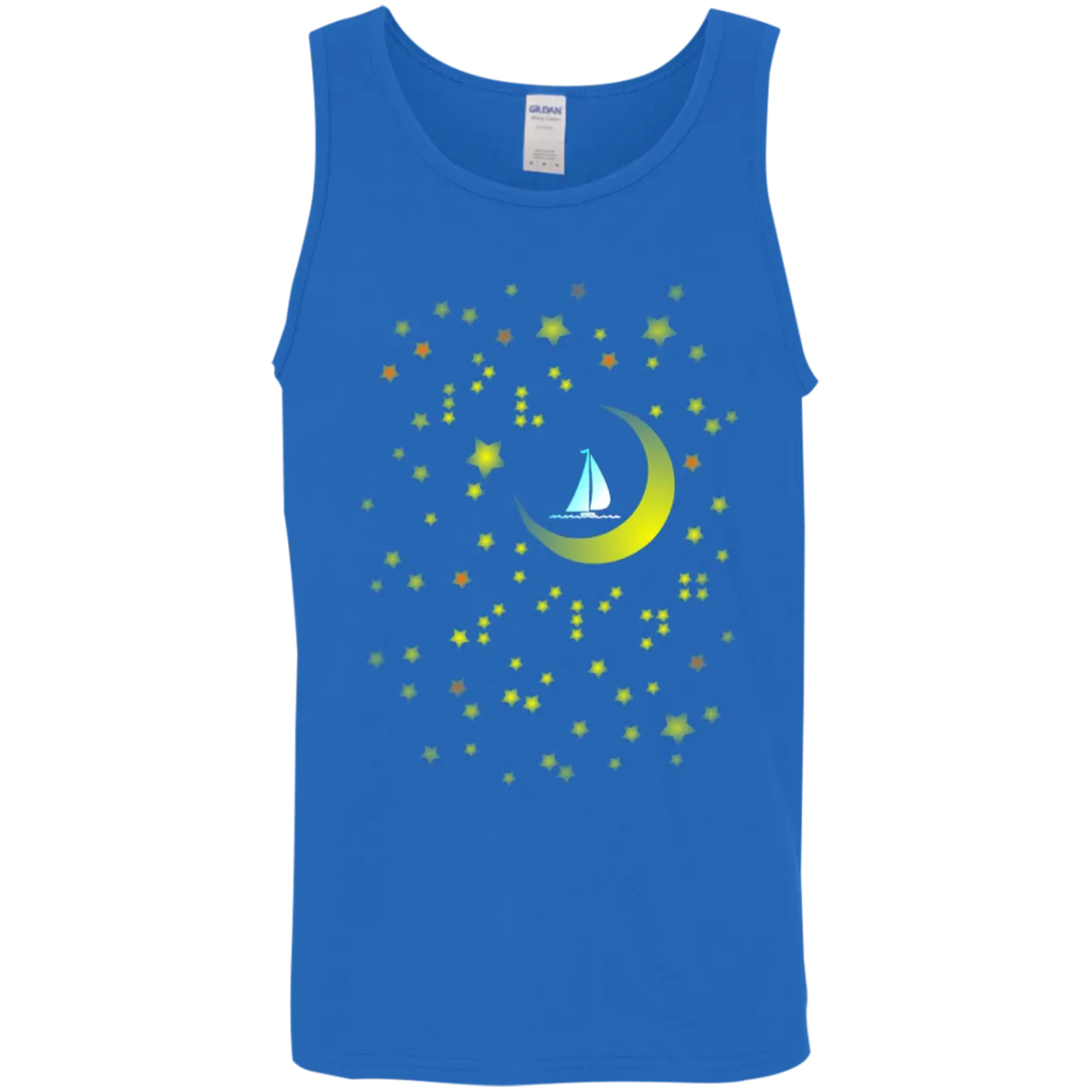 Moon Sailing on G520 Gildan Cotton Tank Top 5.3 oz.