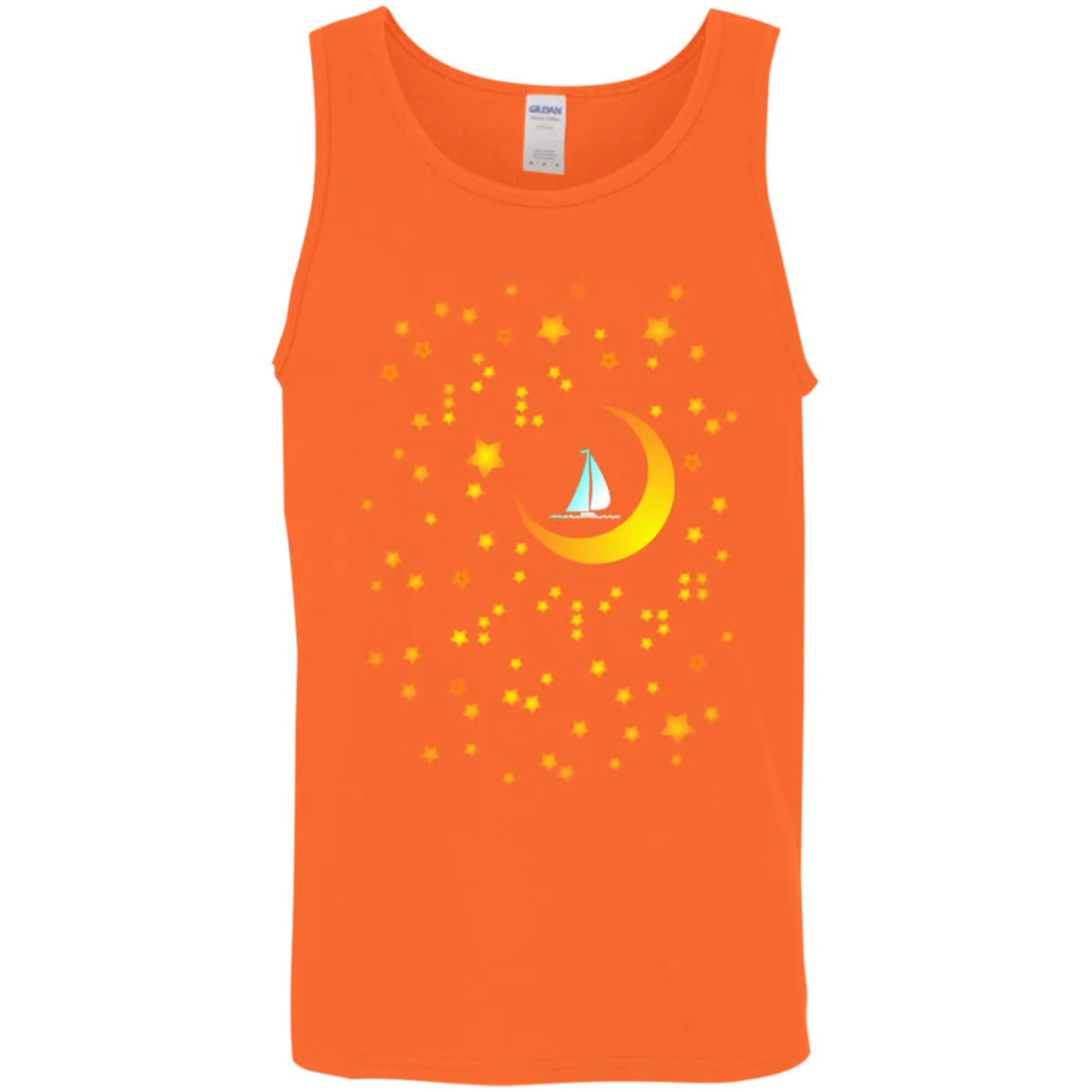 Moon Sailing on G520 Gildan Cotton Tank Top 5.3 oz.