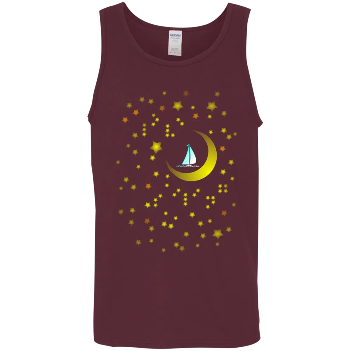 Moon Sailing on G520 Gildan Cotton Tank Top 5.3 oz.