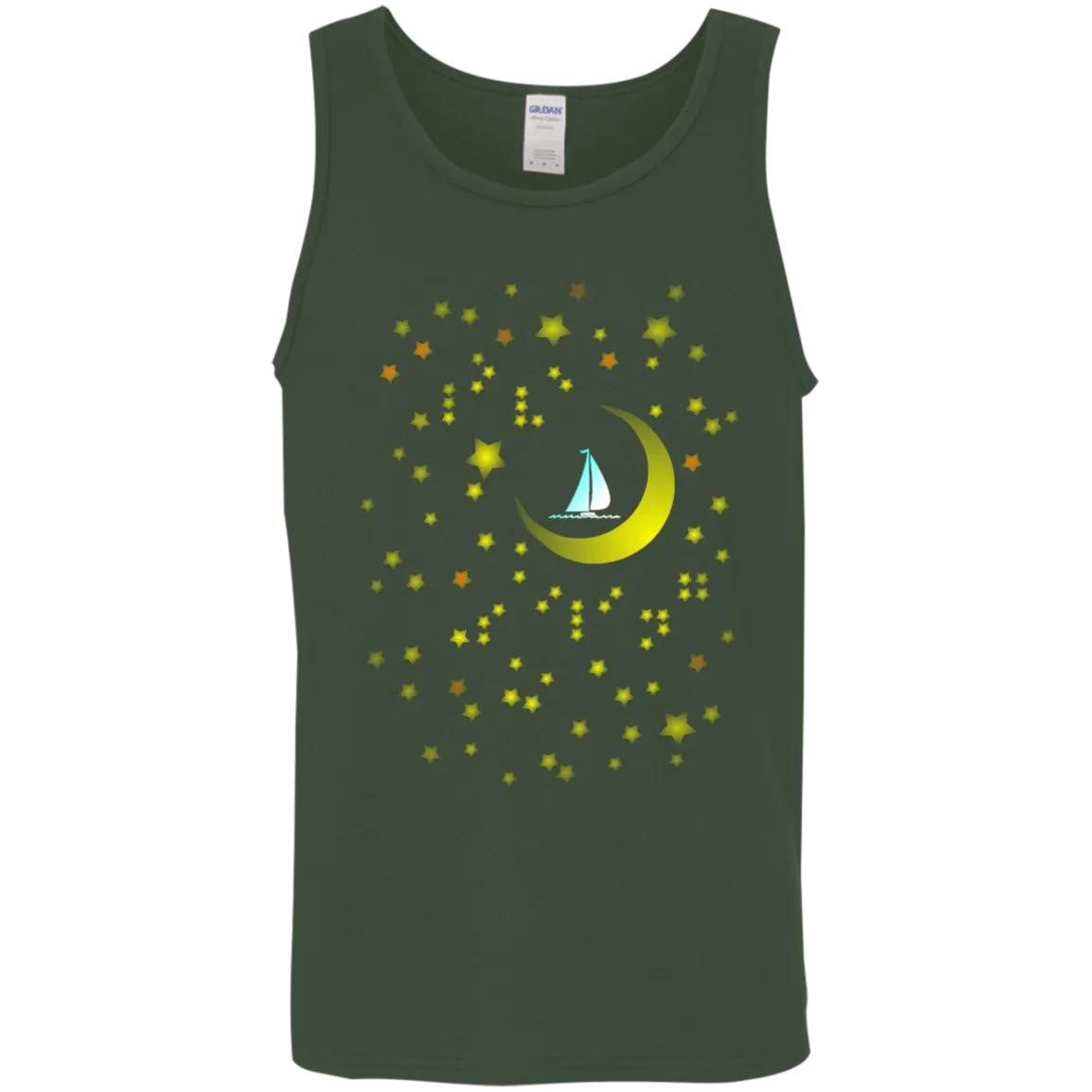 Moon Sailing on G520 Gildan Cotton Tank Top 5.3 oz.